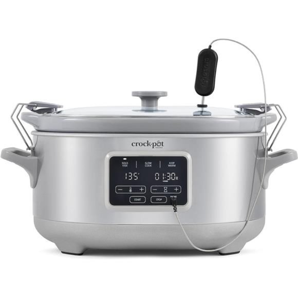 Crockpot 7-Quart Cook & Carry™ Slow Cooker, Programmable, Stainless Steel - Picture 1 of 6